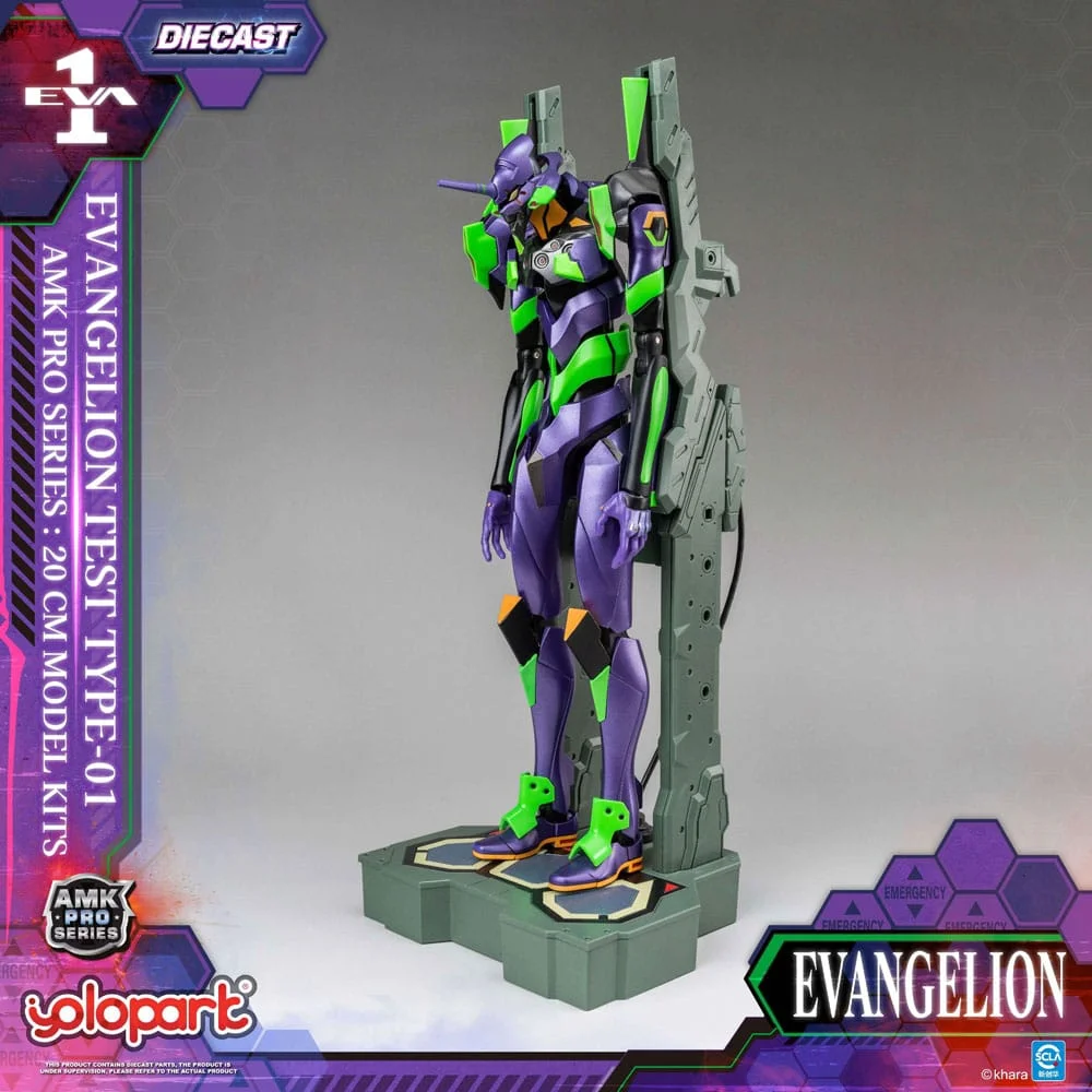 Neon Genesis Evangelion AMK Pro Series Diecast Model Kit Eva-01 Test Type 20 cm